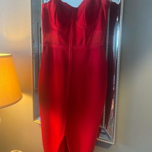 Red bodycon dress